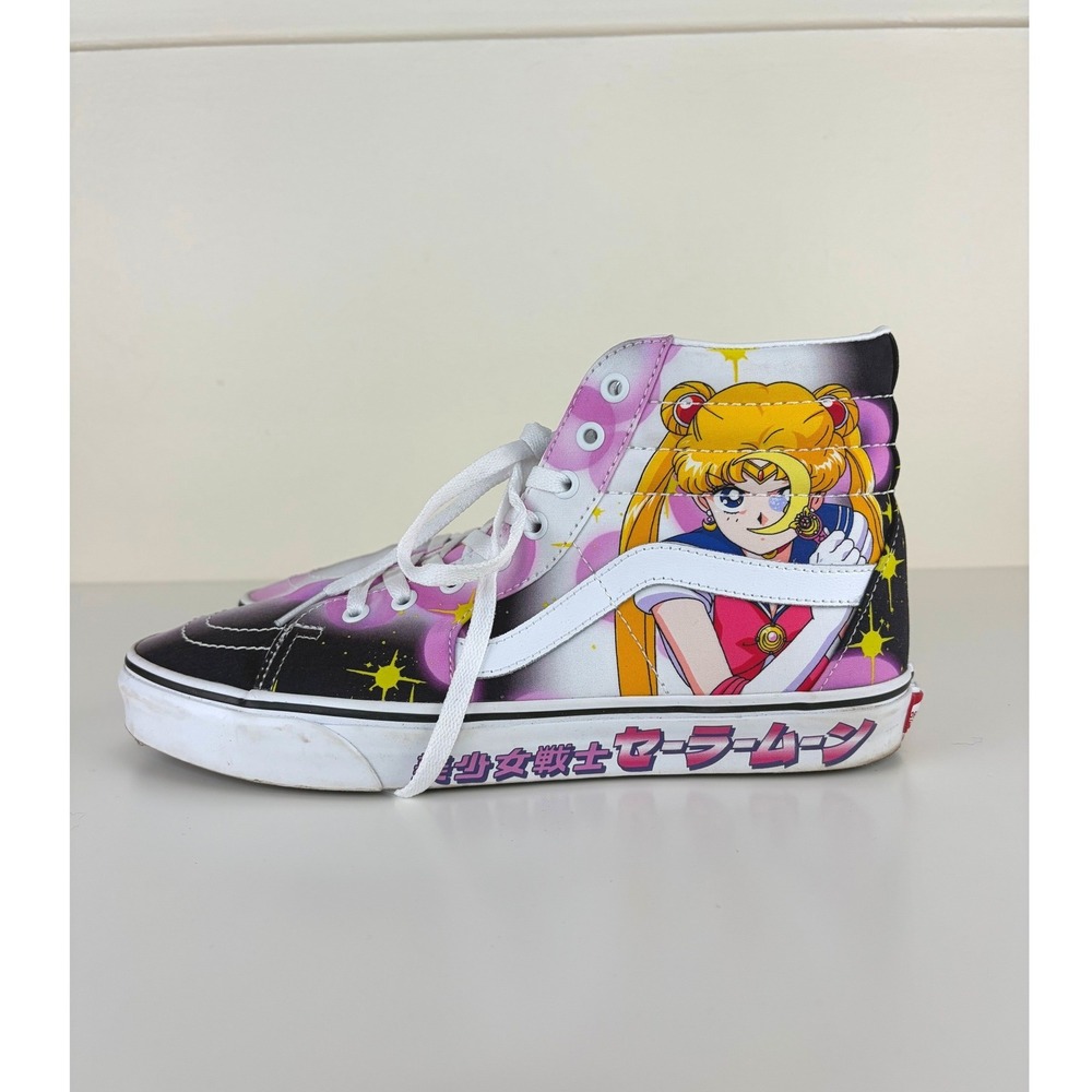 Vans x Pretty Guardian Sailor Moon Sk8-Hi Black Pink Anime Sneakers M11 W12.5